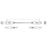 Usb 2.0 Hi-Speed-Verlängerungskabel, usb 2.0-Stecker (Typ a) usb 2.0-Buchse (Typ a), weiß, 0,6 m (96197) - Goobay