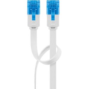 CAT 6A Flach-Patchkabel, U UTP, wei&#223;