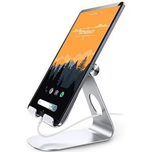 TERRATEC iTab M Multi-angle standaard van aluminium voor iPhone, iPad, Samsung Galaxy, Google Nexus en andere verstelbare kijkhoeken, zilverkleurig