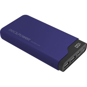 RealPower PB-15000C Powerbank 15000 mAh Li-ion USB, USB-C Navy-blauw