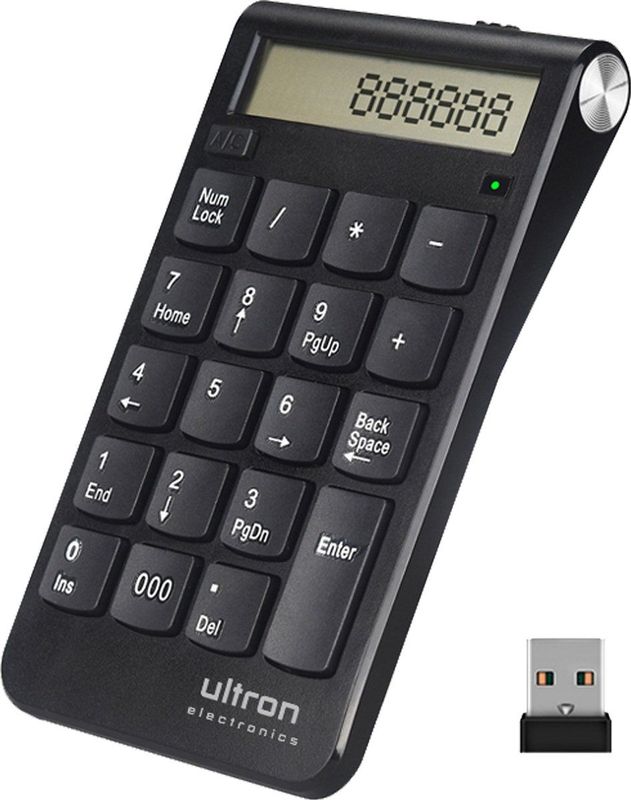 Ultron UN-2 wireless 2,4GHz numeriek toetsenbord & Taschenrechner
