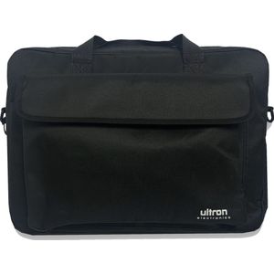 ultron Case Basic Compacte laptoptas, schoudertas, draagtas met vakken voor het opbergen van accessoires, voor laptops tot 15,6 inch (39,6 cm), zwart, 1 stuk, zwart