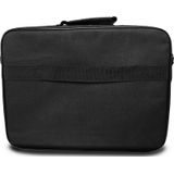 ultron Case Plus compacte laptoptas, schoudertas/draagtas met vakken voor het opbergen van accessoires, voor laptops tot 39,6 cm, zwart, 1 stuk