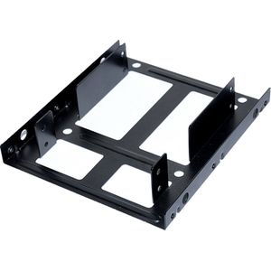 Ultron - SSD Inbouwframe - Zwart - Metaal - Voor 2x 2,5" in 3,5" Sleuf
