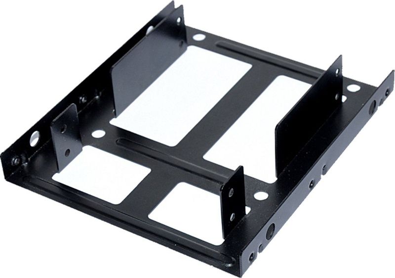 Ultron - SSD Inbouwframe - Zwart - Metaal - Voor 2x 2,5" in 3,5" Sleuf