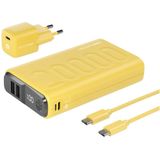 PB-20000 Power Pack Powerbank 20000 mAh Li-Ion usb, usb-c® Gelb - Realpower