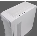 Nanoxia - Go MIDI DS-9 - PC-behuizing - Wit - TG-Mesh, Ondersteunt ATX, EATX, micro ATX, Mini-ITX