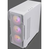Nanoxia - Go MIDI DS-9 - PC-behuizing - Wit - TG-Mesh, Ondersteunt ATX, EATX, micro ATX, Mini-ITX
