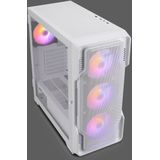 Nanoxia - Go MIDI DS-9 - PC-behuizing - Wit - TG-Mesh, Ondersteunt ATX, EATX, micro ATX, Mini-ITX