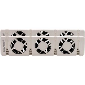 RealPower Heizungslüfter HL-2,2er Set mit 3 Ventilatoren (3 x), PC ventilator, Wit