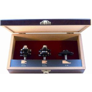 ENT - Profielset - Hout - Hardmetaal - 3-delig in Houten Kist