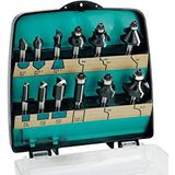 ENT - 09012 - 12-delige Hardmetalen Freesset - 8 mm Schacht - Kunststof Case