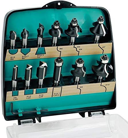 ENT - 09012 - 12-delige Hardmetalen Freesset - 8 mm Schacht - Kunststof Case