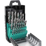 ENT - 09225 - 25-Delige HSS Houtborenset - 1-13 mm - Centreerpunt en Voorsnijder