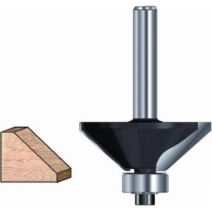 ENT - Fasefrees - Hardmetaal HM - 45 Graden - Schacht 6mm