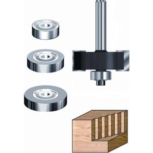 ENT Sponningfrees HM A/B 34.9mm - 12.7mm - Hardmetaal - Met 4 Kogellagers