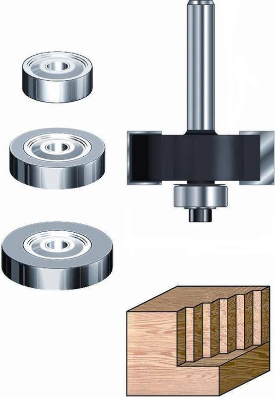 ENT Sponningfrees HM A/B 34.9mm - 12.7mm - Hardmetaal - Met 4 Kogellagers