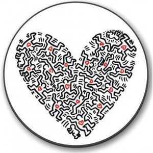 Eminent Keith Haring Mouse Pad Zwart, Rood, Wit