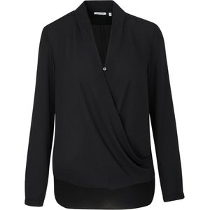 Seidensticker - Blouse - Zwart - Polyester - Regular Fit