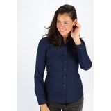 Seidensticker - Damesblouse - Lichtblauw - 100% Katoen - Strijkvrij, Lange Mouwen