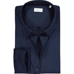 Seidensticker - Damesblouse - Lichtblauw - 100% Katoen - Strijkvrij, Lange Mouwen