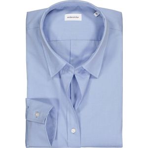 Seidensticker - Damesblouse - Lichtblauw - 100% Katoen - Slim Fit