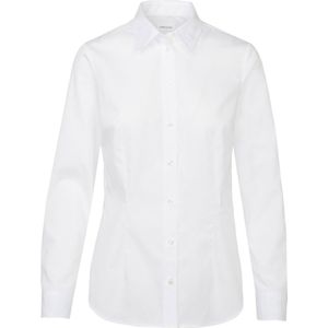 Blouse - Wit - Katoen - Lange Mouwen - Slim Fit