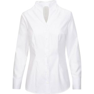 Seidensticker - Damesblouse - Wit - 100% Katoen - Popeline Weefwijze