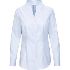 Seidensticker - Damesblouse - Lichtblauw - 100% Katoen - Slim Fit