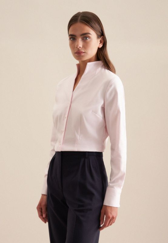 Seidensticker - Blouse - Rosé - 100% Katoen - Slim Fit