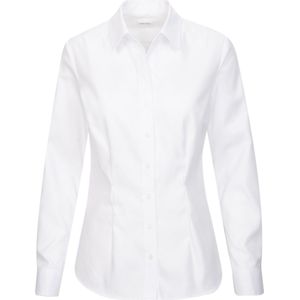 Seidensticker - Damesblouse - Wit - 100% Katoen - Slim Fit