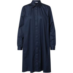 Seidensticker - Damesblouse - Blauw - Katoen Polyamide Elastaan