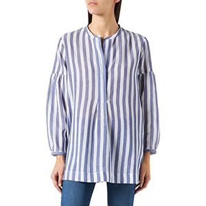 Seidensticker Damesblouse, blauw-wit, 34 NL