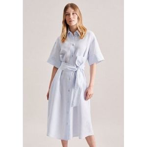 Seidensticker - Blousejurk - Lichtblauw - Linnen