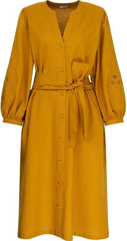 Seidensticker - Zomerjurk - Zwart - 7/8-mouwen - Ronde Hals - Uni