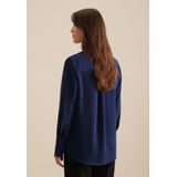 SEIDENSTICKER - Blouse - Donkerblauw - Wijde Blouse - Lange Mouw