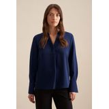 SEIDENSTICKER - Blouse - Donkerblauw - Wijde Blouse - Lange Mouw
