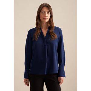 SEIDENSTICKER - Blouse - Donkerblauw - Wijde Blouse - Lange Mouw