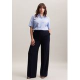 Seidensticker - Damesblouse - Lichtblauw - Strijkvrij - Korte Mouwen