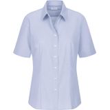 Seidensticker - Damesblouse - Lichtblauw - Strijkvrij - Korte Mouwen