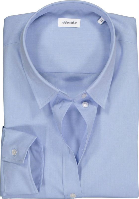 Seidensticker - Hemdblouse - Blauw - Strijkvrij - Dames