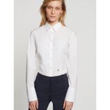 Seidensticker - Damesblouse - Wit - Katoen/Elastaan