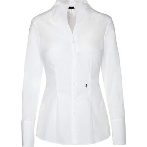 Seidensticker - Damesblouse - Wit - Katoen - Slimfit