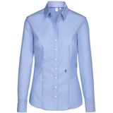 Seidensticker - Damesblouse - Lichtblauw - 100% Katoen - Slim Fit