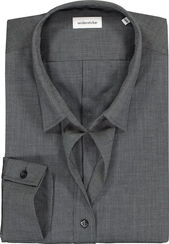 Seidensticker - Damesblouse - Zwart - 100% Katoen