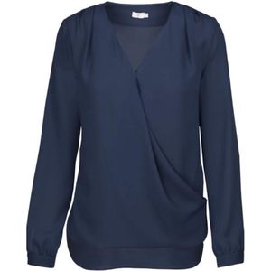 Seidensticker - Damesblouse - Blauw - Polyester - Regular Fit
