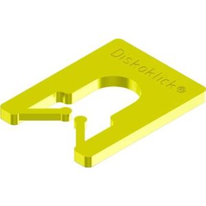 Roto/Gluske afstandspalettensysteem DISKOKLICK type 2 | 65 x 52,5 x 4 mm | kleur geel | 1000 stuks