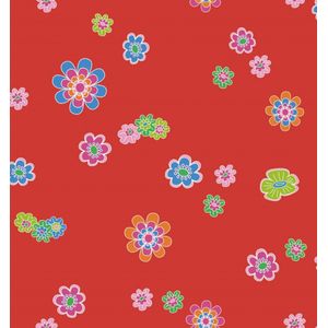 Bluuming Affairs - Behangpapier - Bloemen - Behang - Kinderbehang - Rood - 0,53 x 10,05 M.