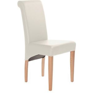 Java Exclusiv 57134 stoel Sangha kunstleer crème wit T/B/H 60 x 47 x 93 cm