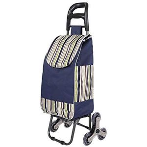 Ambientehome Shopping trolley blauw boodschappentrolley